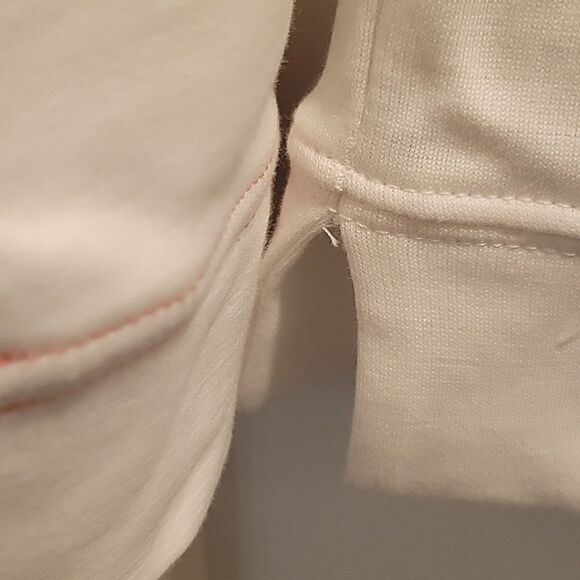 Pure Collection White Contrast Stitching Sweatshirt Top blouse Womens 12 - Picture 4 of 7